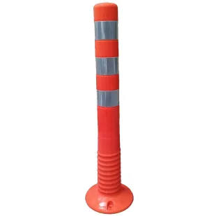 Słupek parkingowy blokujący T-FLEX | PCV, 75 cm, na stopie, elastyczny, uchylny